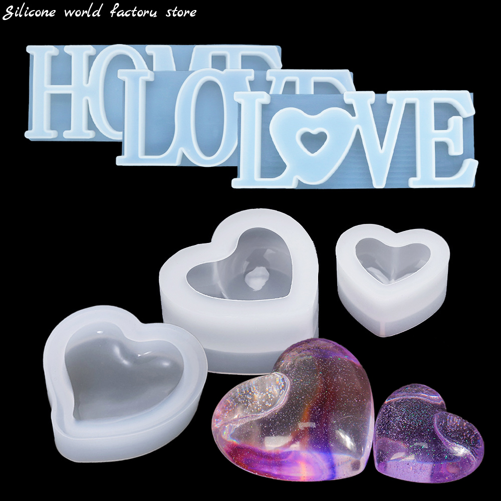 Silicone World 3D Heart Candle - Resin Art Alphabet ulasan dan harga
