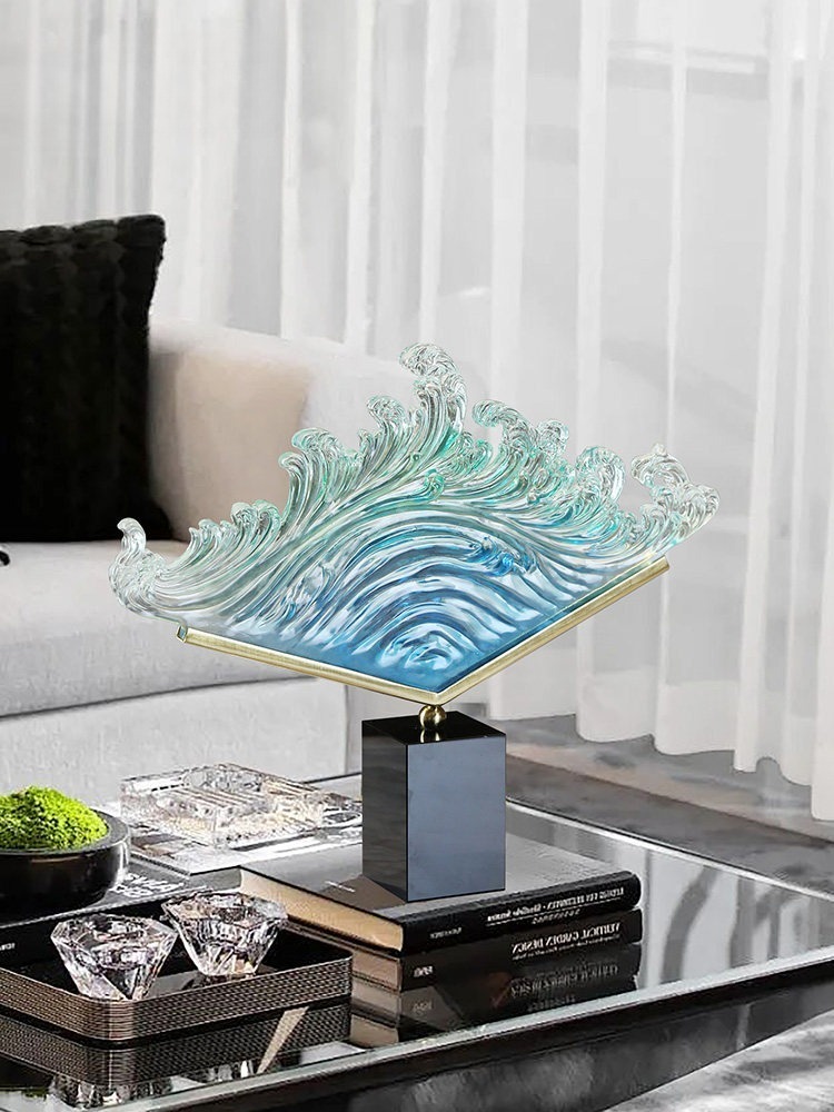 Transparent Gradient Ocean Wav - Resin Art Wedding Gift ulasan dan harga