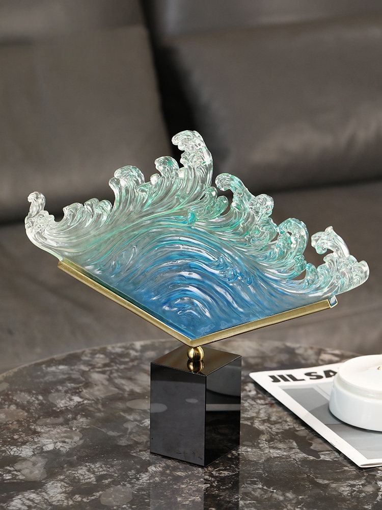 Transparent Gradient Ocean Wav - Resin Art Wedding Gift ulasan dan harga