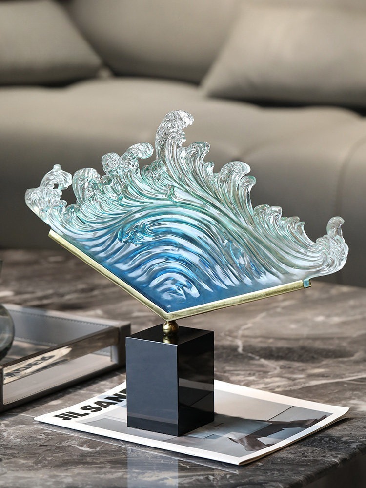 Transparent Gradient Ocean Wav - Resin Art Wedding Gift ulasan dan harga
